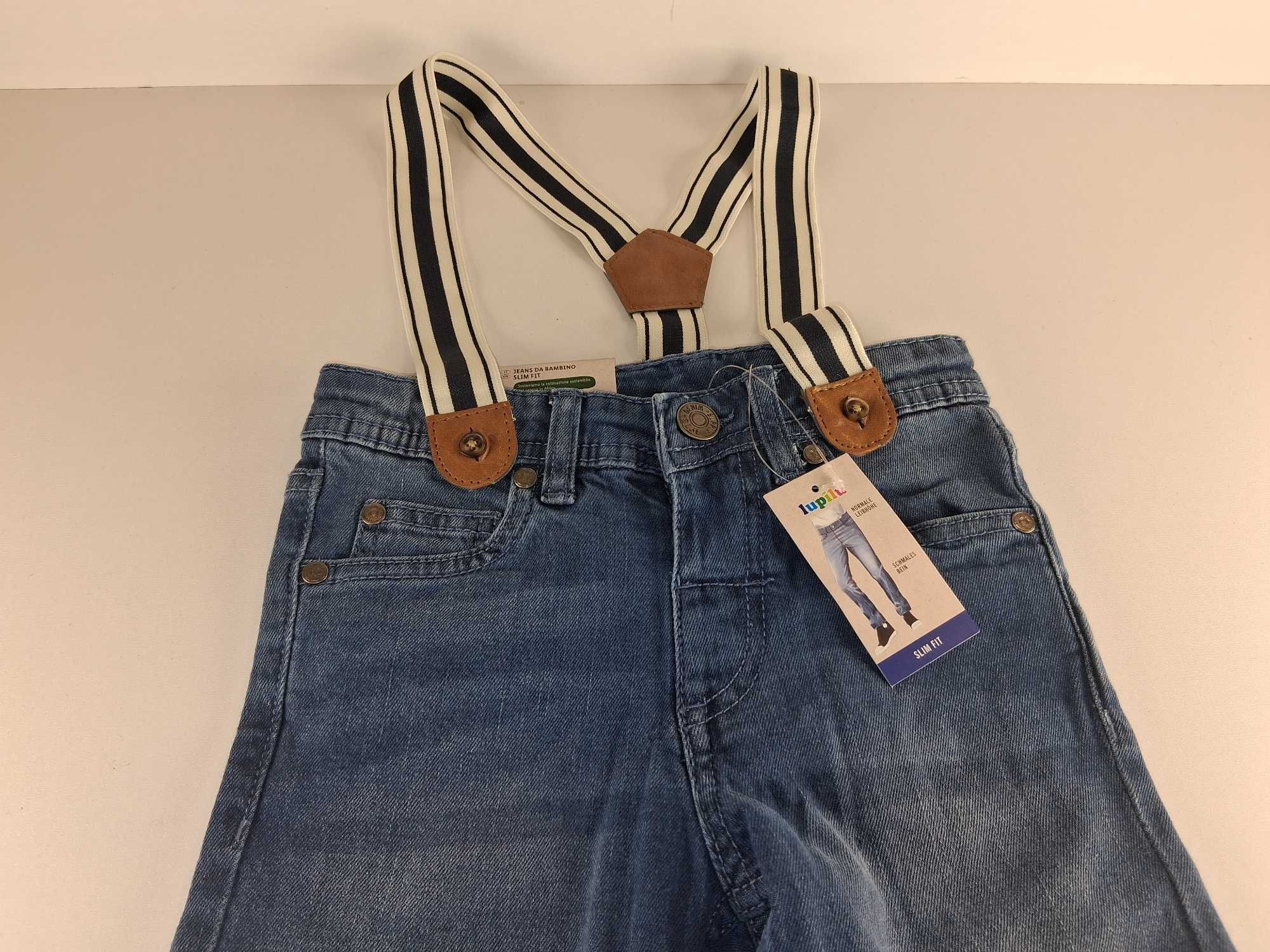 A036 Lupilu Jeansy Chłopięce Slim Fit Szalki Bawełna LYCRA 98