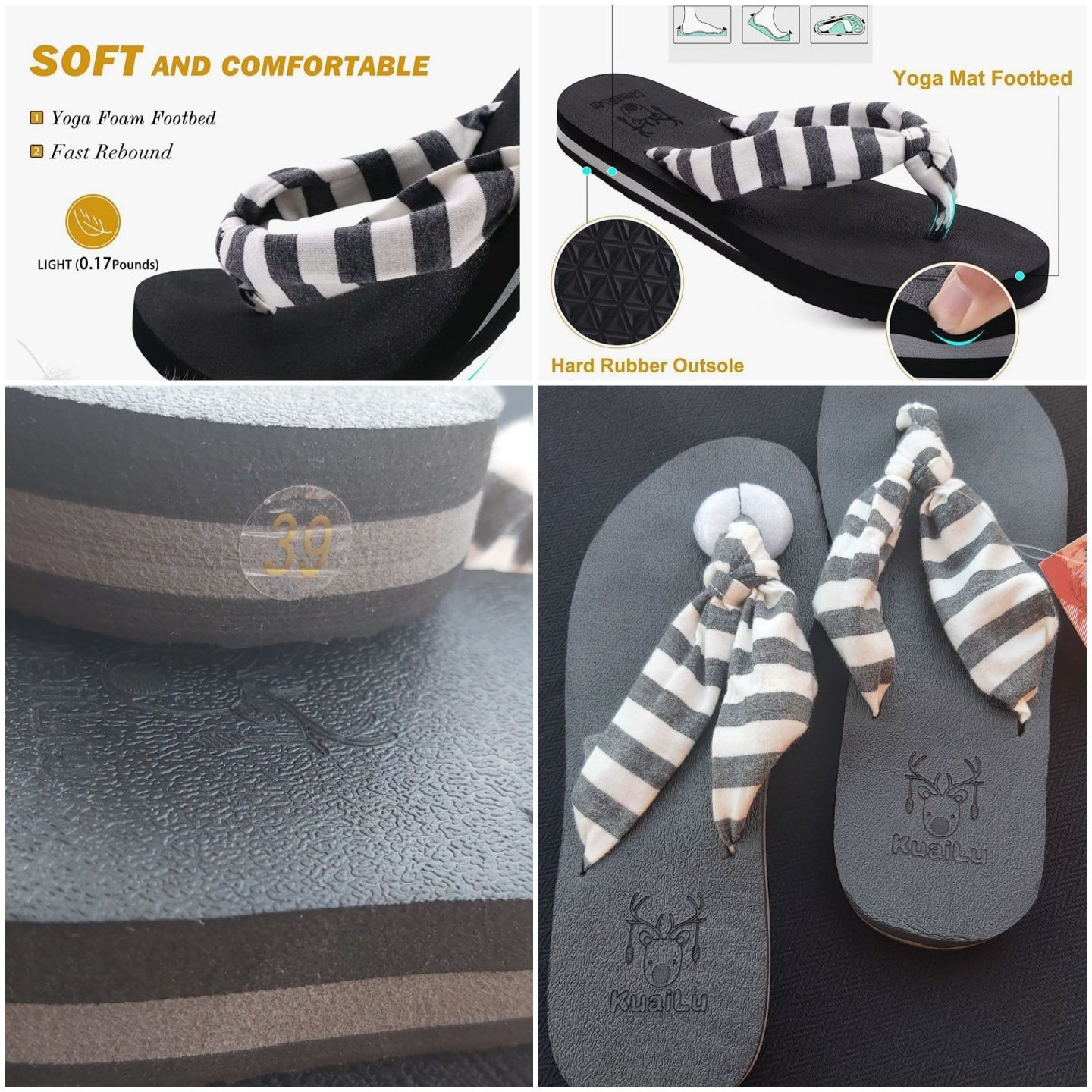 Nowe klapki plażowe Flip Flops 39  Kuailu