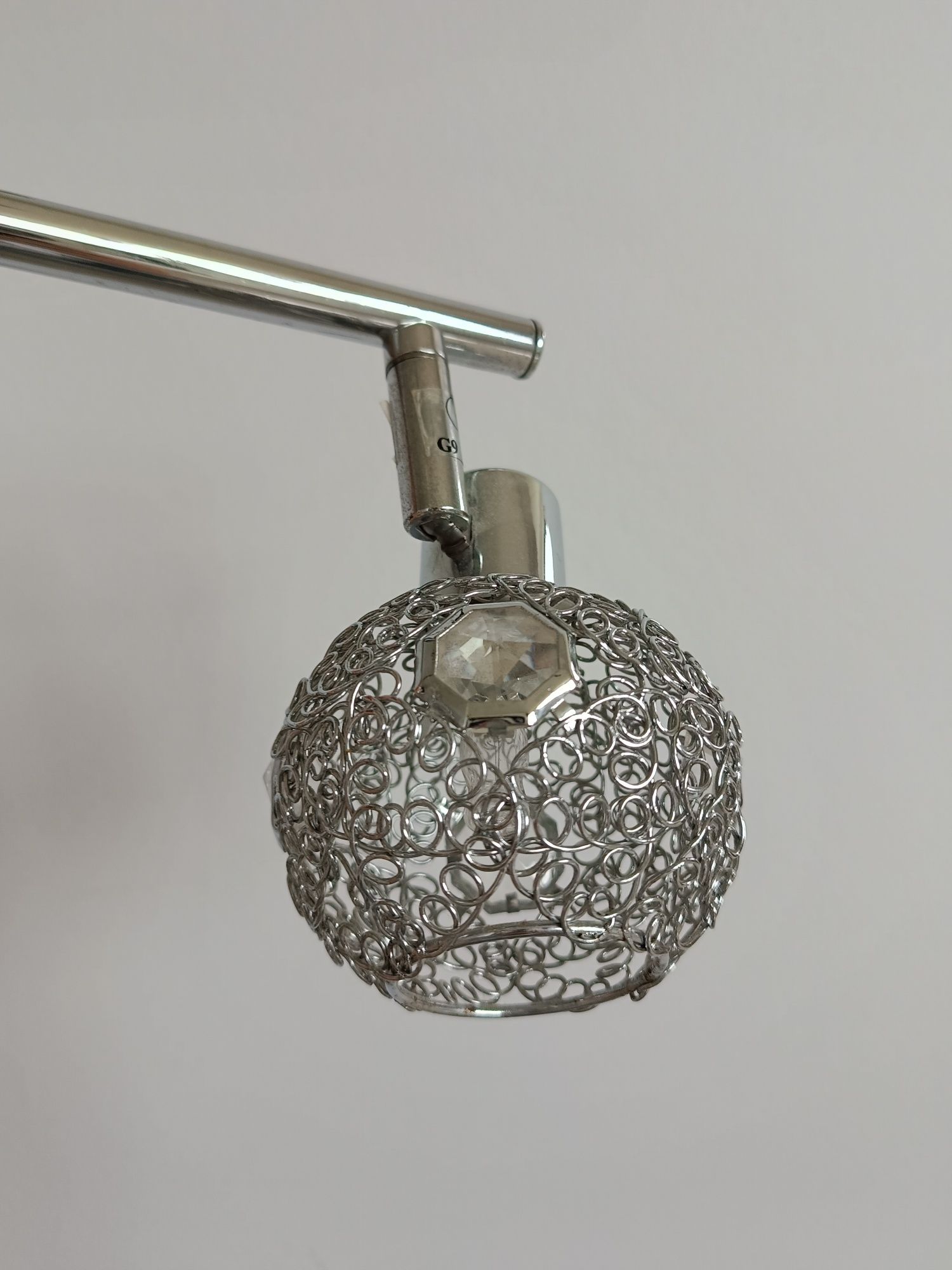 Lampa salonowa srebrna