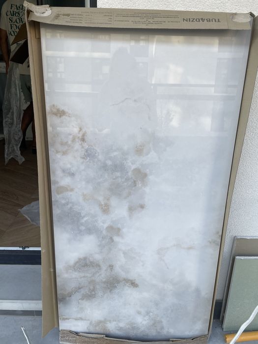 Płytka TUBADZIN onice bianco poler 120x60