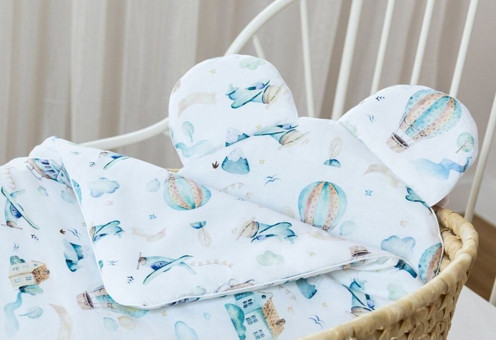 NOWY Komplet pościeli z wypełnieniem dla dzieci Poduszka MIŚ