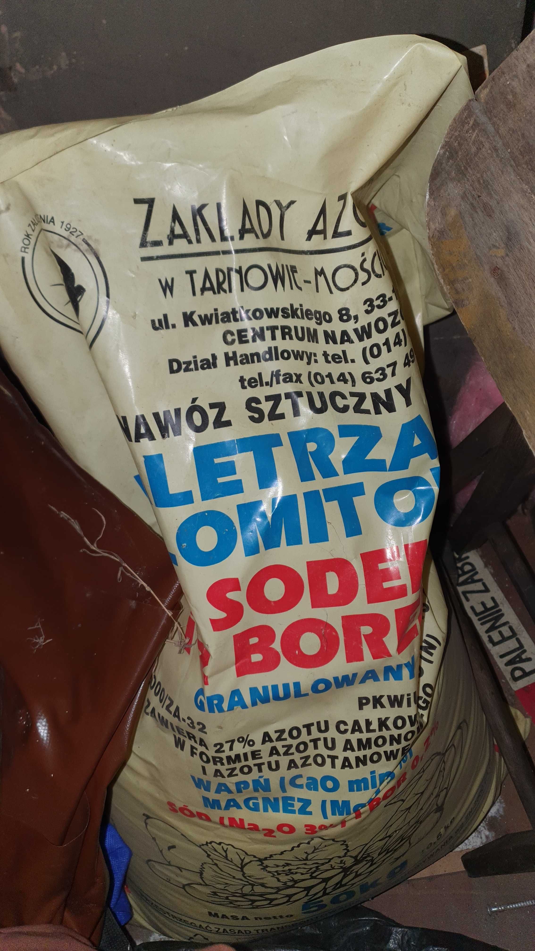 Nawóz sztuczny granulowany 50 kg saletrzak z sodem i borem