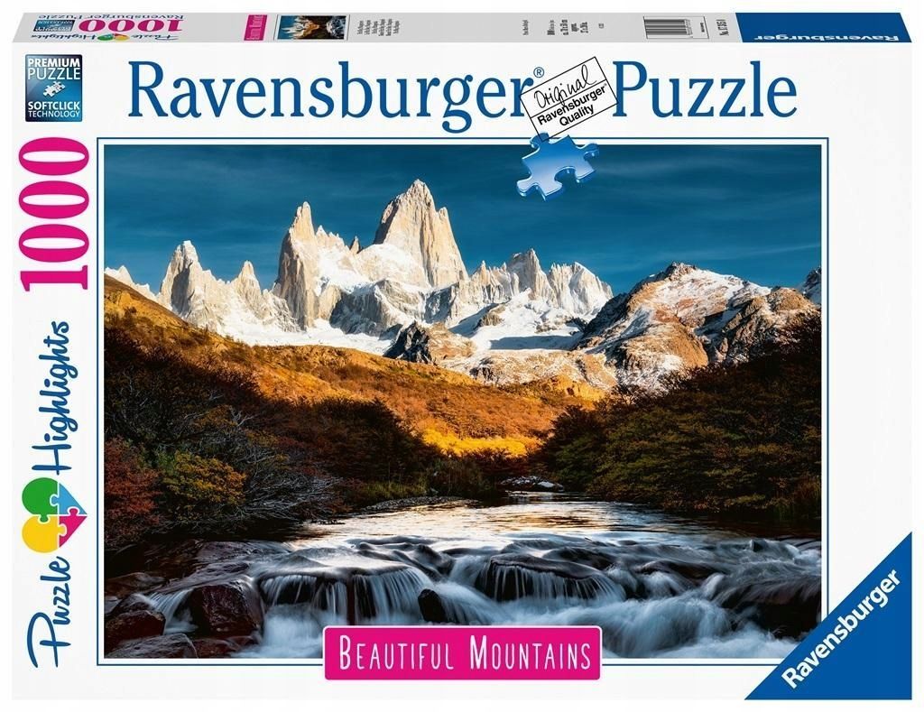 Puzzle 1000 Góry Tęczowe, Ravensburger