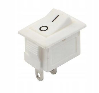 Przełącznik kołyskowy KCD11 - biały - 15x10mm - 2PIN