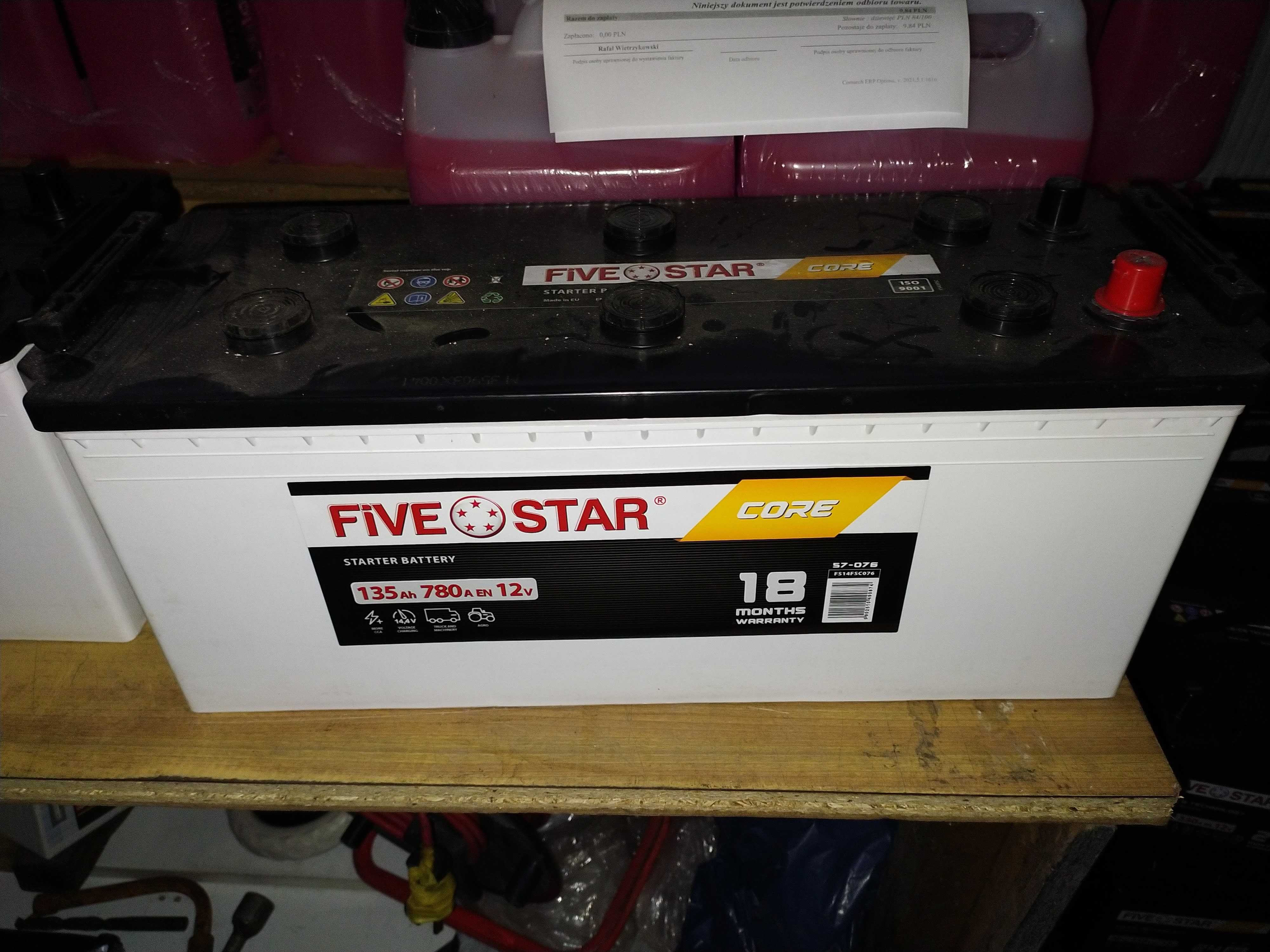 Akumulator FIVE STAR CORE 180Ah/1050A - 18 miesięcy gwarancji