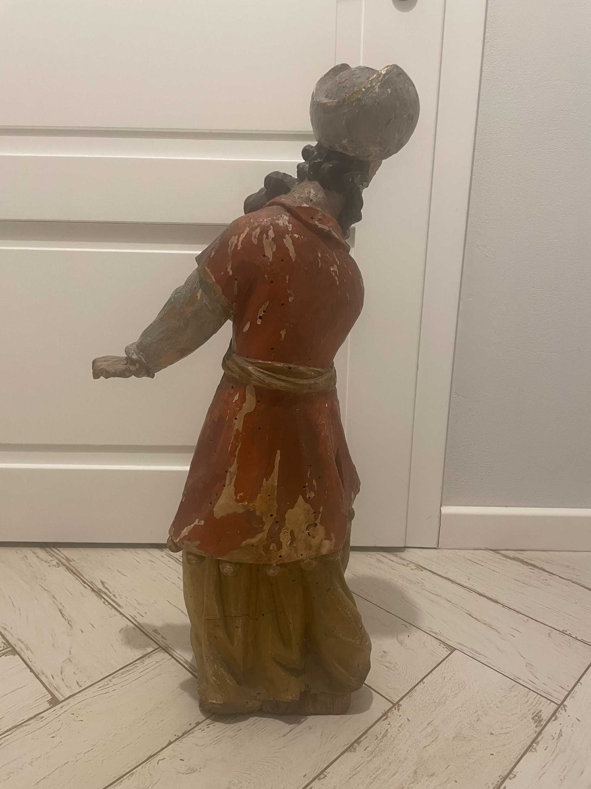 Rzeźba MELCHIZEDEK, XVIII w., Drewno lipowe, wys. 76 cm Taniej 1000PLN