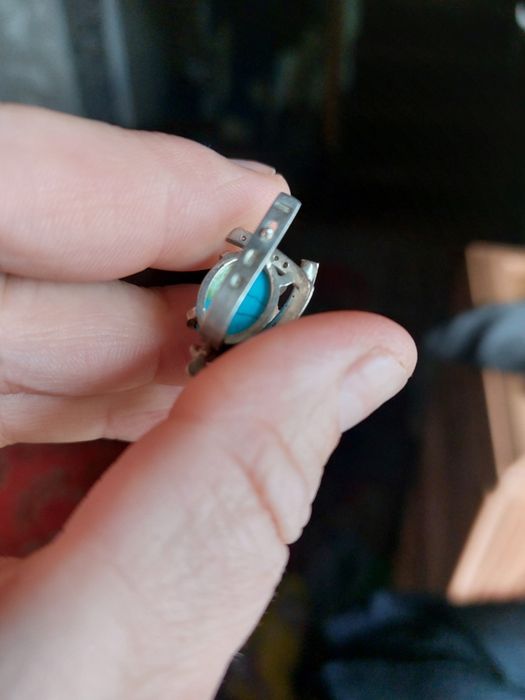 Серьги 925 бирюза