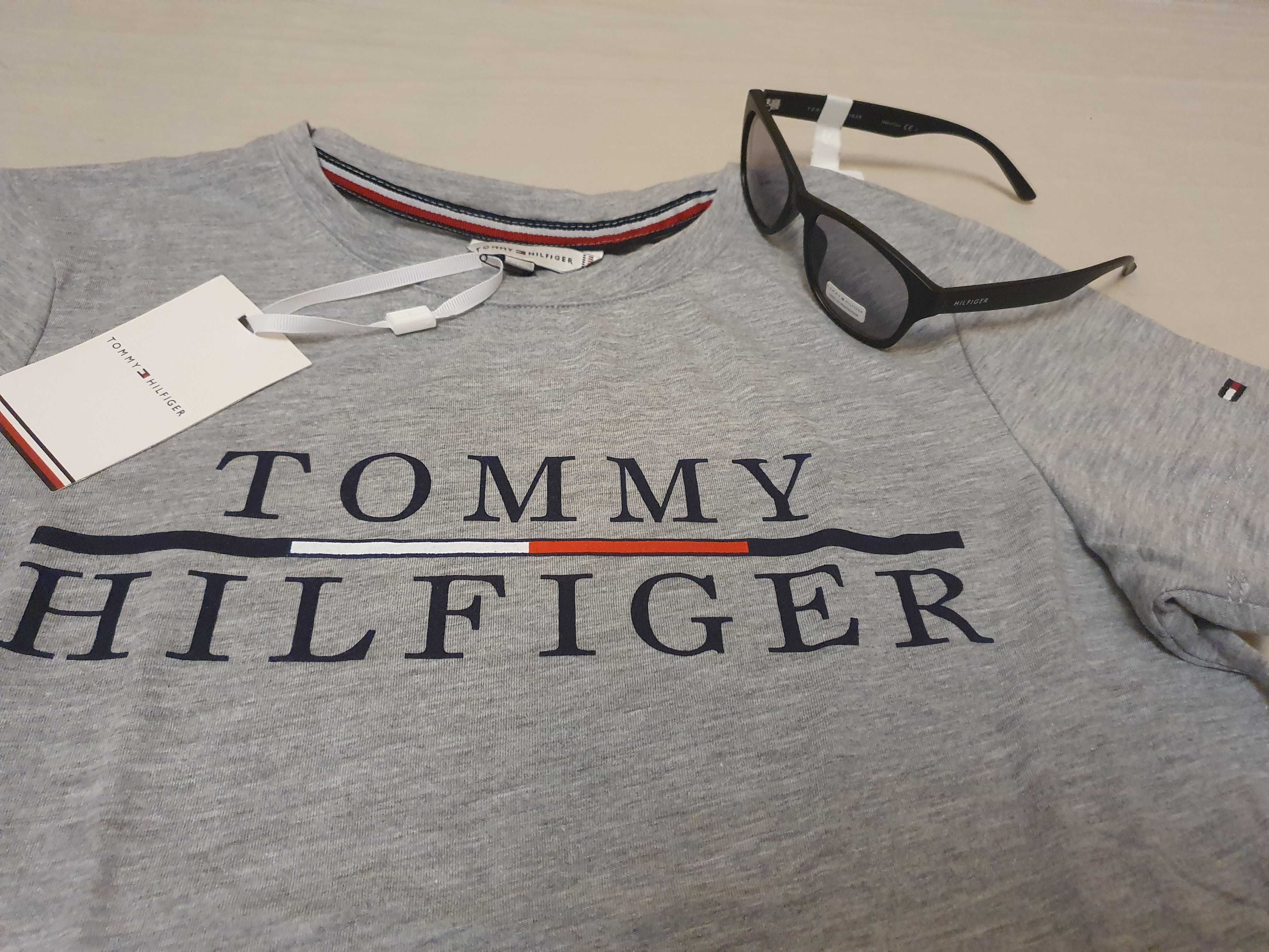 NOWA koszulka Tommy Hilfiger t-shirt TH bluzka szara  M