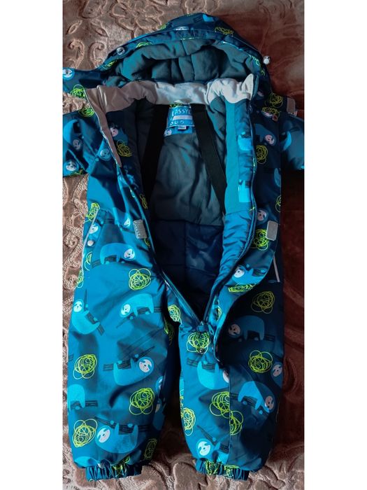 Зимовий дитячий теплий комбінезон з капюшоном розмір 80-86 см 1-2 роки