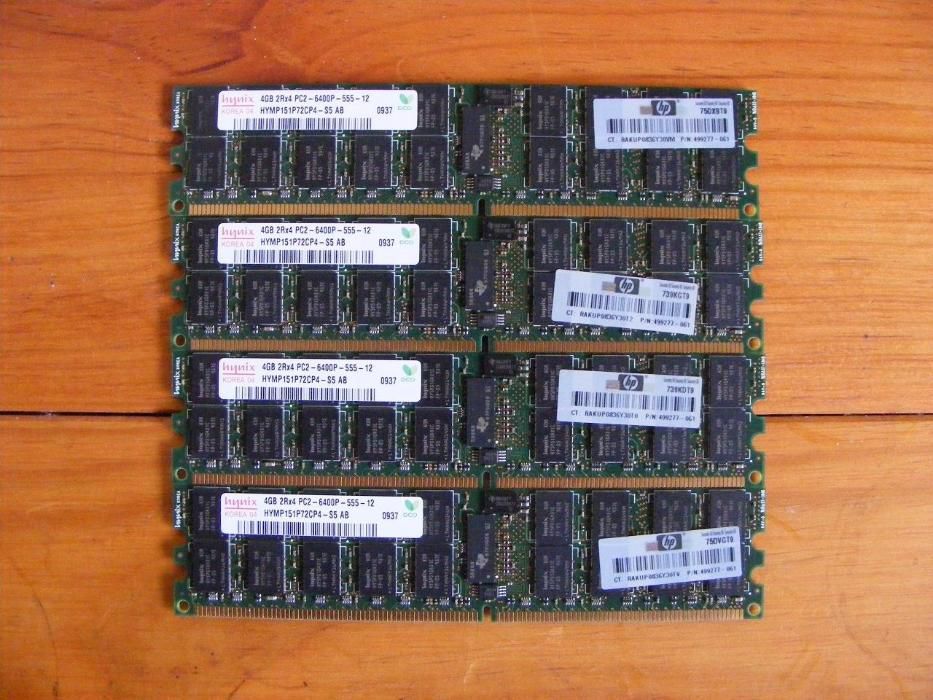 4GB Memória DDR2 800Mhz PC2-6400P ECC Registered Server RAM total 32GB