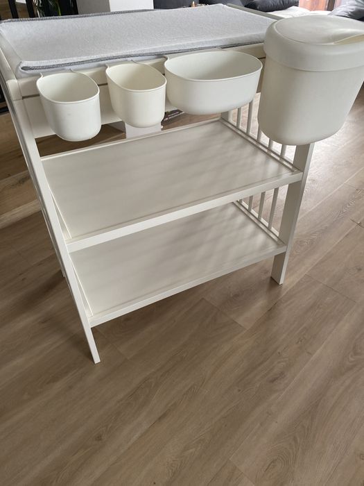 Gulliver przewijak z matą Vädra + pojemniki + przescieradla IKEA