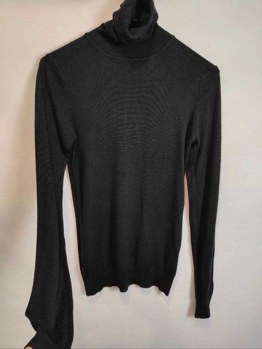 Golf Damski Czarny Wiskozowy Dlugi Rekaw Zara (S)