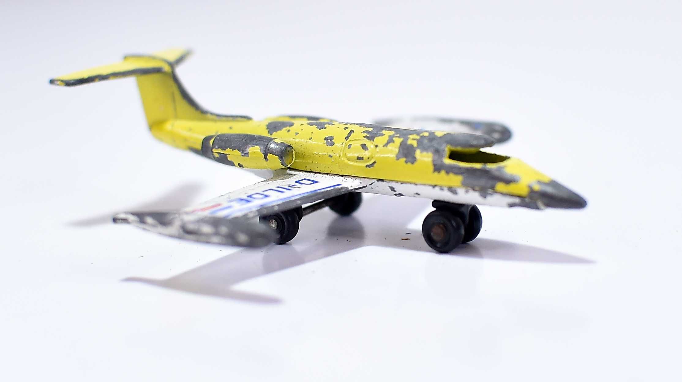 Matchbox Plane Learjet SP1 D-Ilde 1973 Yellow Made in UK