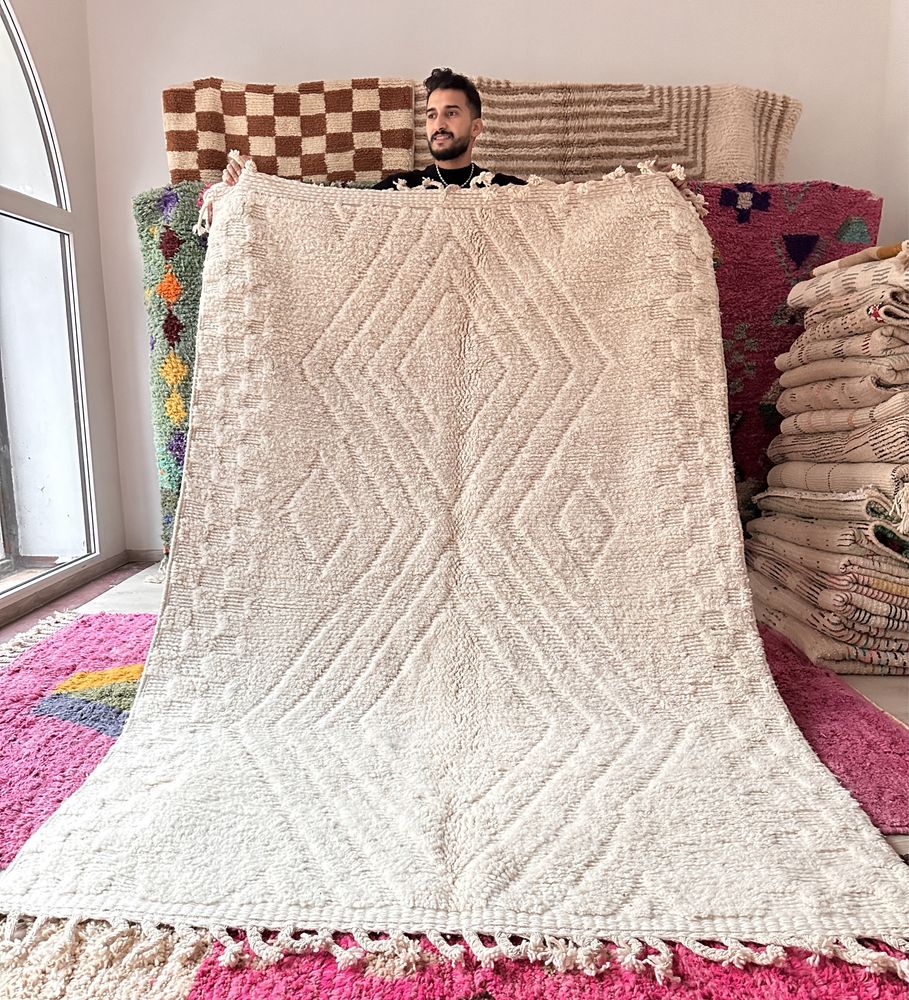 Ręcznie tkany wełniany dywan marokański