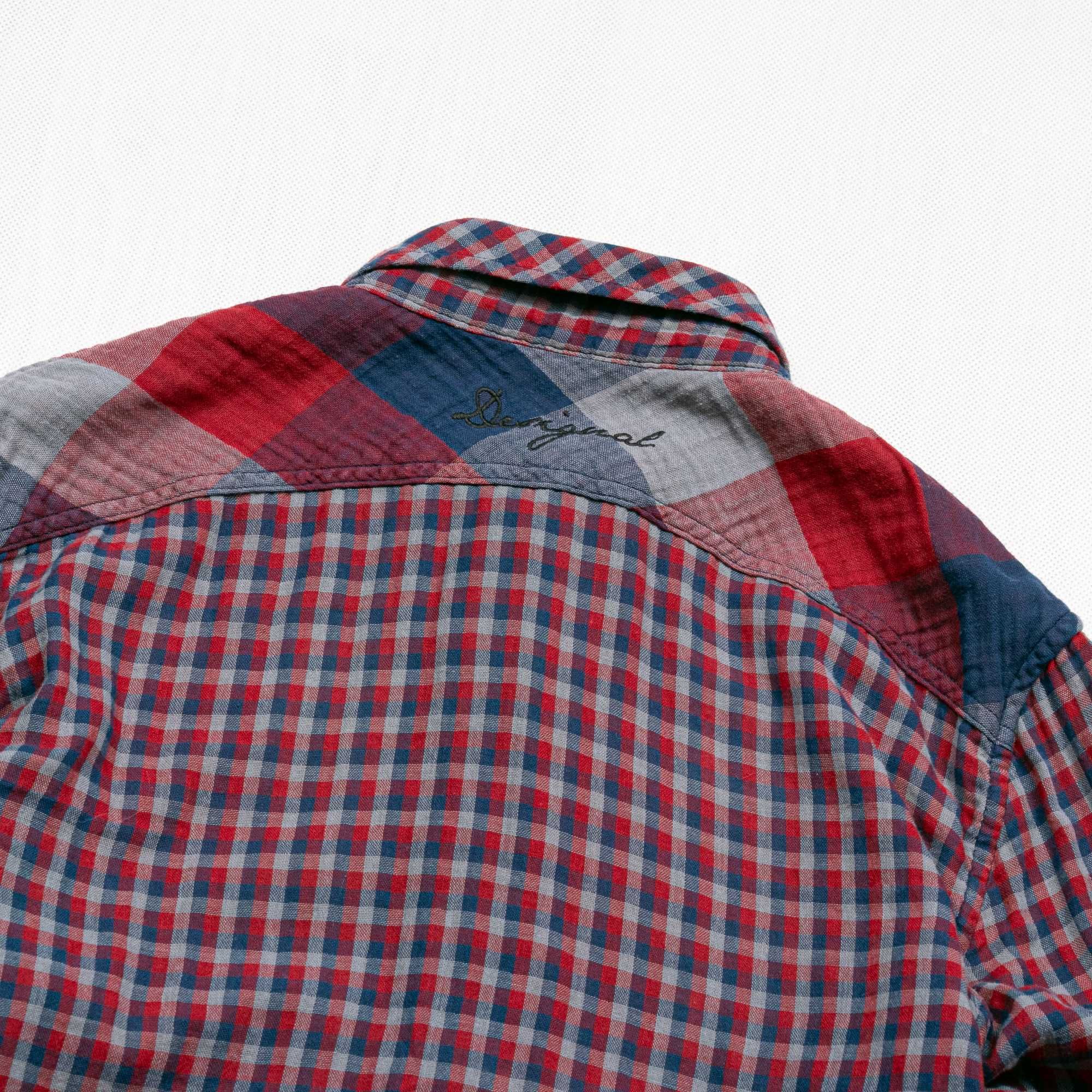 Desigual koszula w kratę M slim burgund