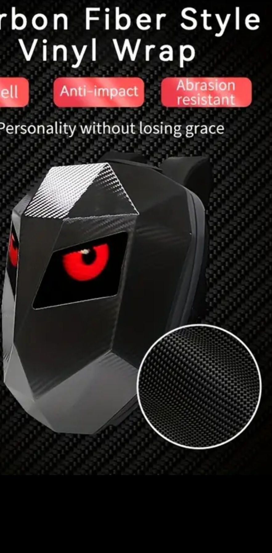 NOWY Plecak motocyklowy z oczami led w którym zmieścisz nawet kask .