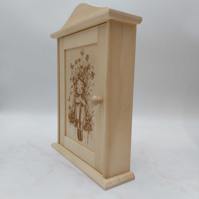 Szafka na Klucze do Domu Dekoracja do Przedpokoju Drewniana