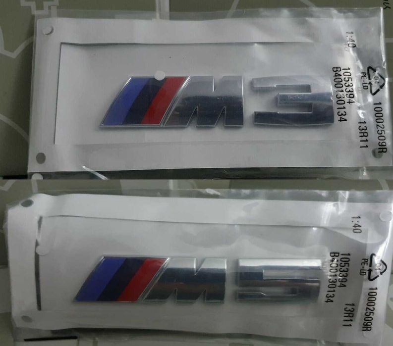 NOWY srebrny znaczek M3 | M5 emblemat logo przyklejane