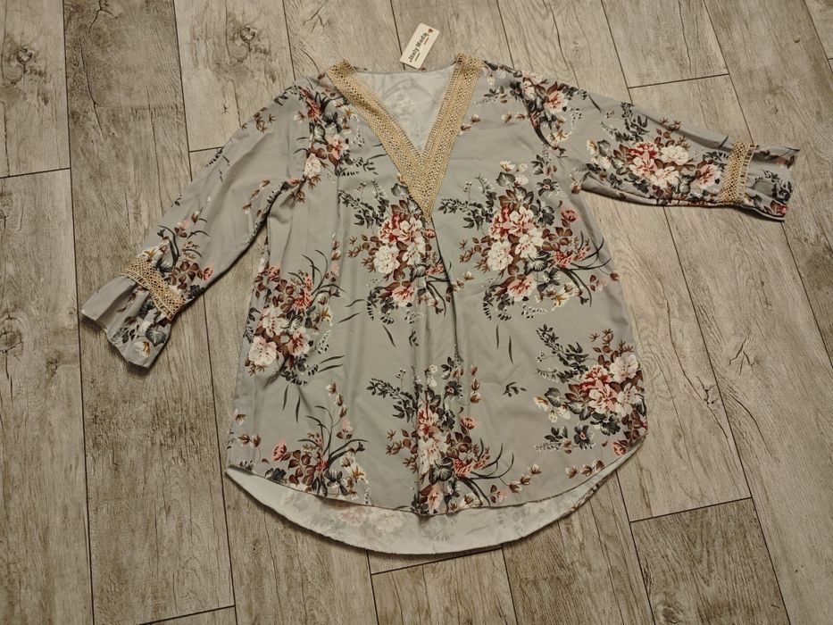 Nowa koszula z metką koszulka xl w kwiaty