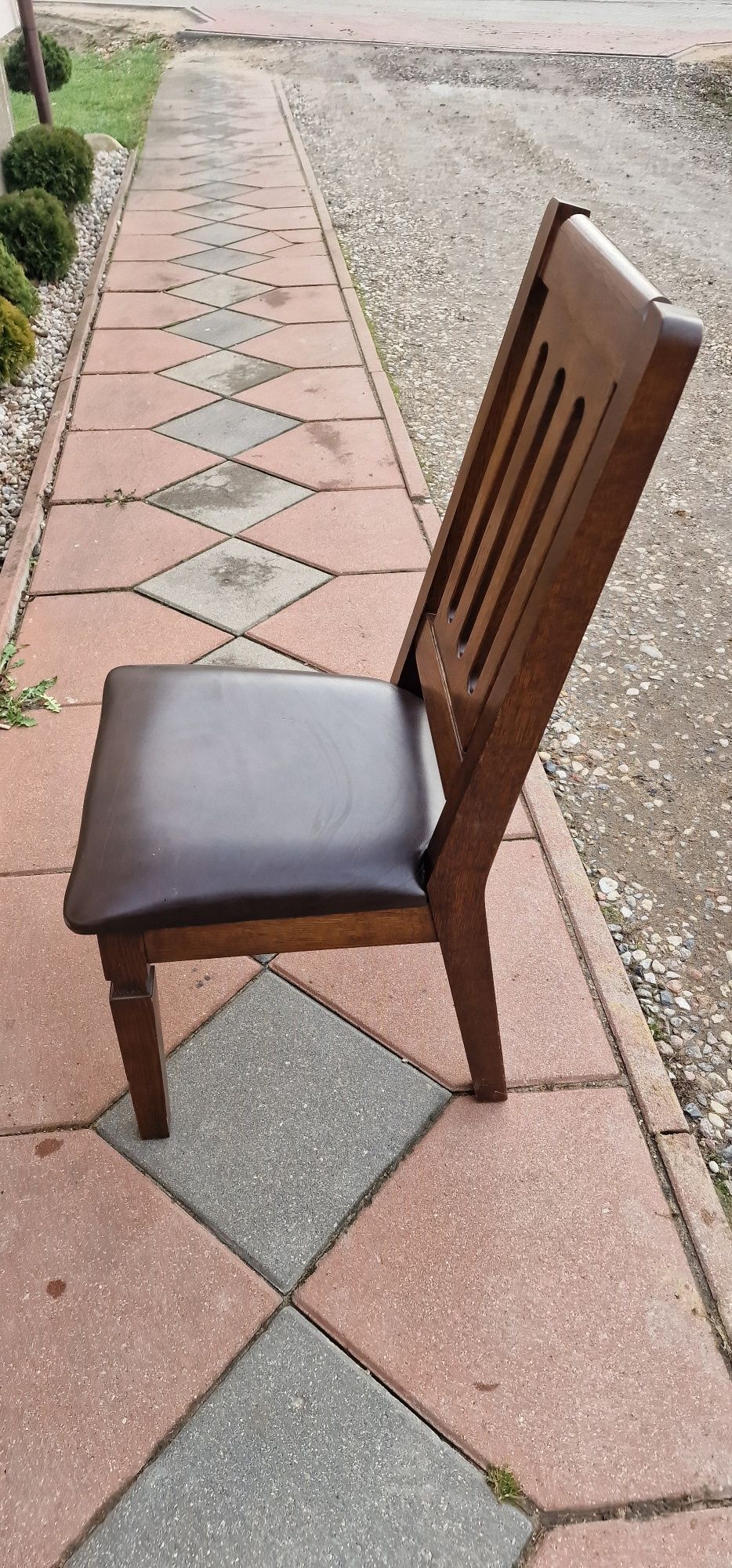 Krzesło dębowe krzesła skóra