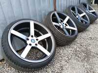 Alufelgi 19 cali 5x120 z oponami wklęsłe szerokie 9,5j concave vossen