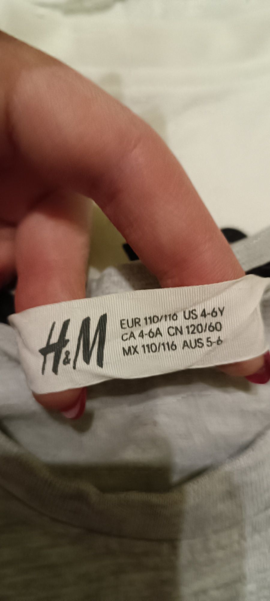 3 koszulki z krótkim rękawem 116 H&M