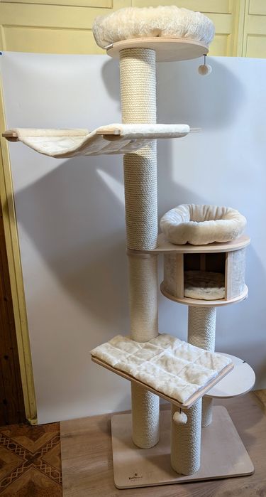 Natural Paradise Drapak dla Kota Magnolia XL Kremowy 200cm POWIĘKSZONY