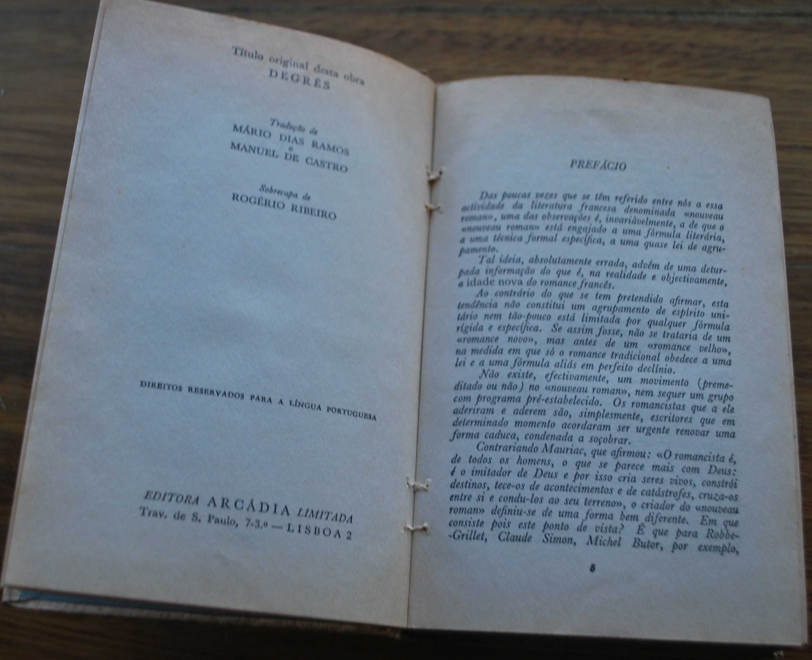 Graus de Michel Butor - 1ª Edição Ano 1964