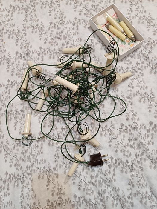 Stare światełka lampki na choinkę prl vintage