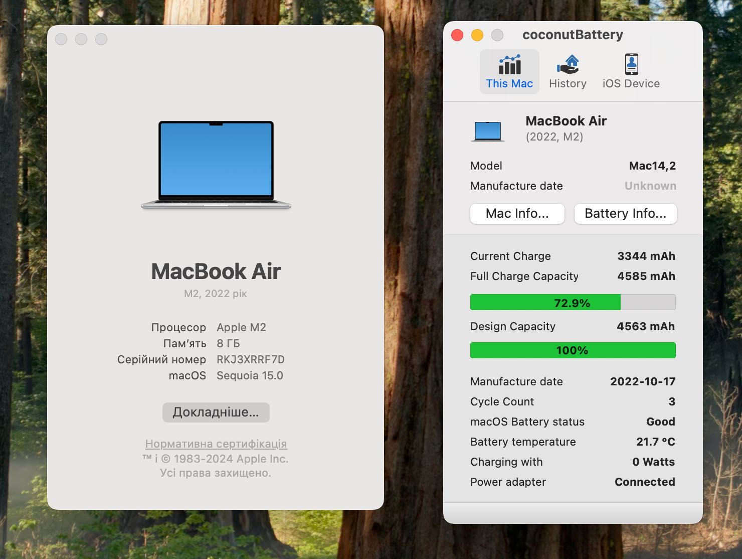 Ноутбук Apple MacBook Air 13.6 M2 Silver 8/256 2022 в ідеальному стані