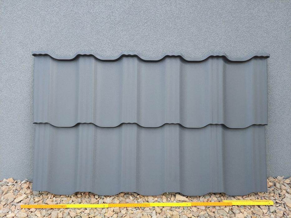 Blacha dachówka modułowa Budmat Vanessa Ultra Mat kolor grafit 7016