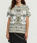 H&M bawełniana koszulka boho wzór paisley