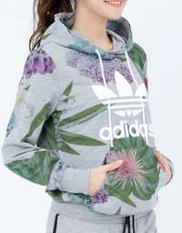 Bluza Adidas Originals Trefoil Hoodie w kwiaty AK0611 34/36