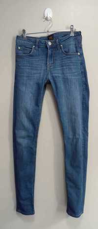 Damskie spodnie jeansowe rurki LEE roz.S