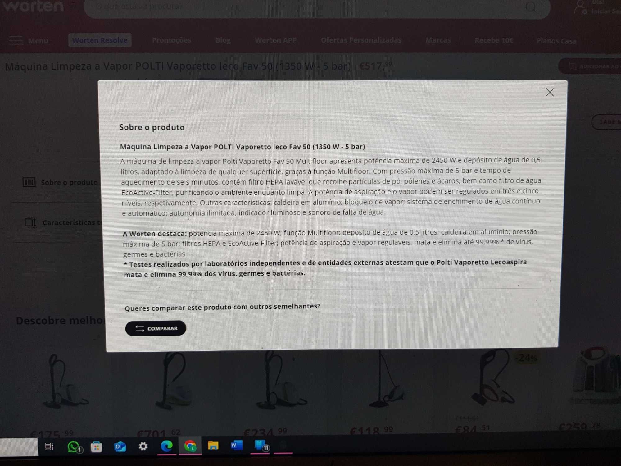 Aspirador Polti novo