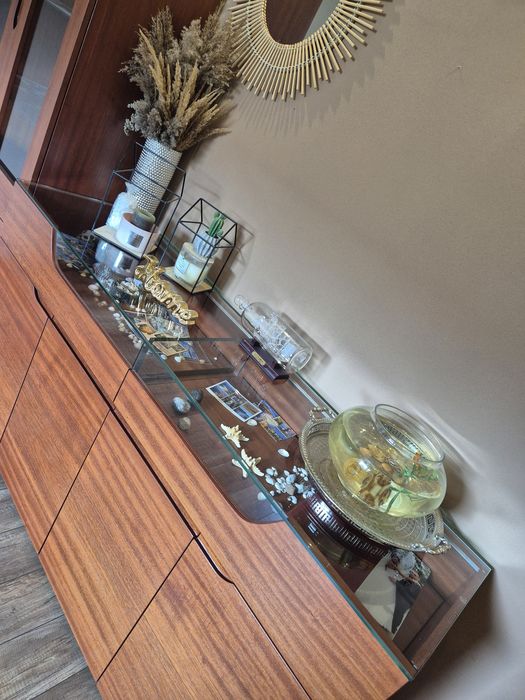 Meble zestaw 5x komoda rtv gablotka witryna podwietlane led