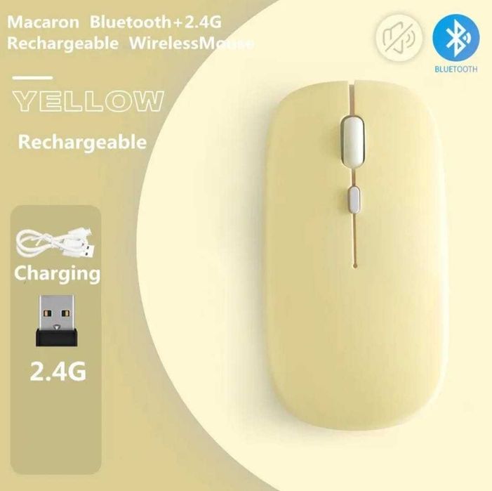 Rato wireless bluetooth, recarregável. Design ultrafino e elegante.