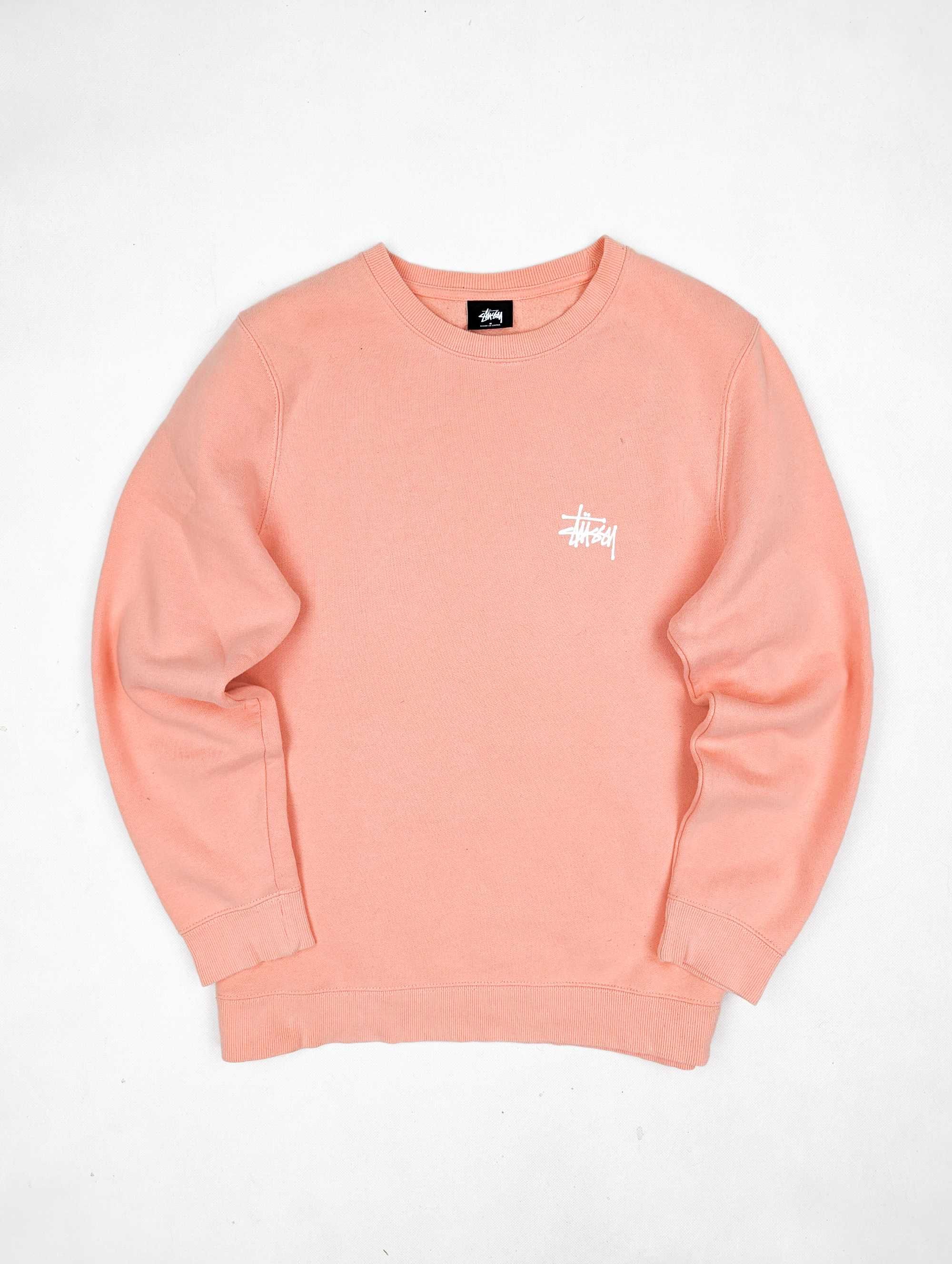 Stussy brzoskwiniowa bluza S logo