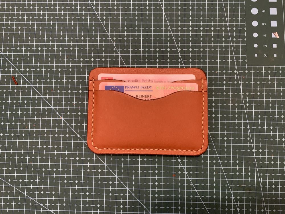 Card Holder/Portfel skórzany Ręcznie robiony