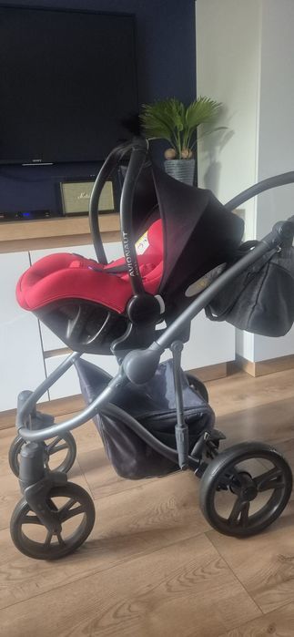 Wózek BEBETTO BRESSO PREMIUM CLASS 2w1, adaptery, Nosidełko Avionaut