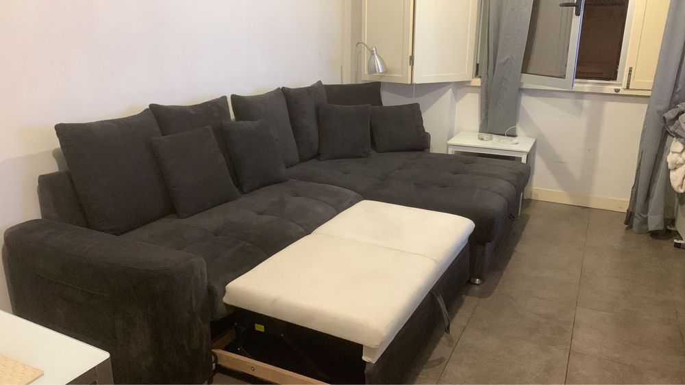 Sofá chaise long tamanho grande