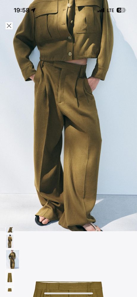 Лляні брюки zara