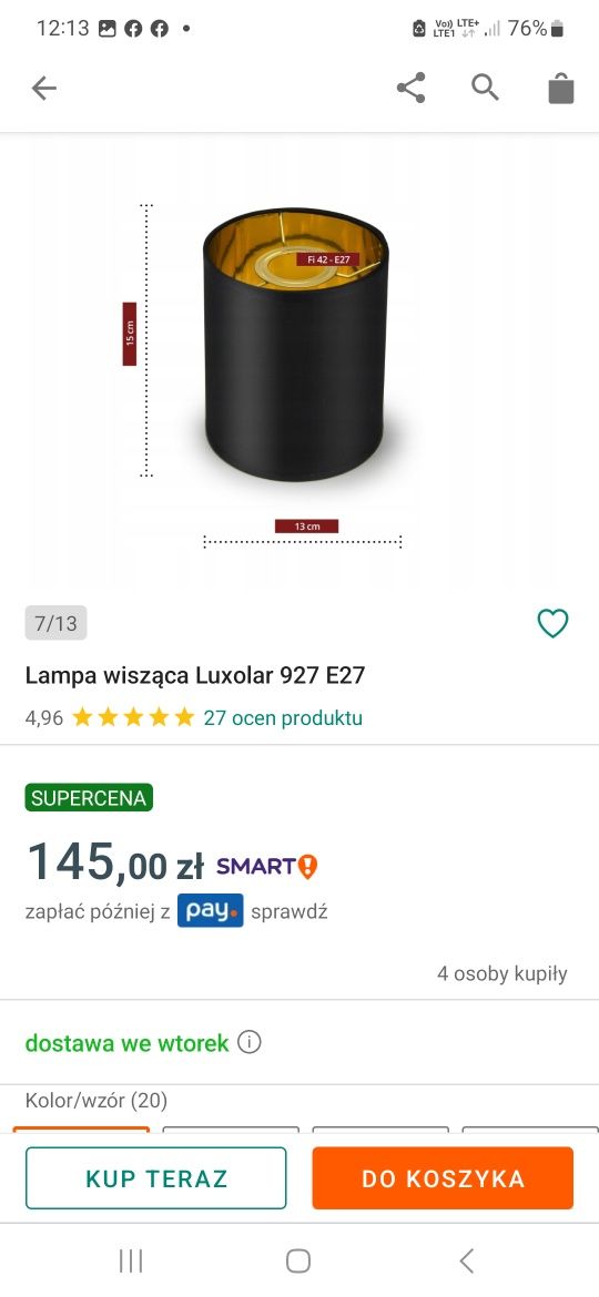 Żyrandol, lampa wisząca