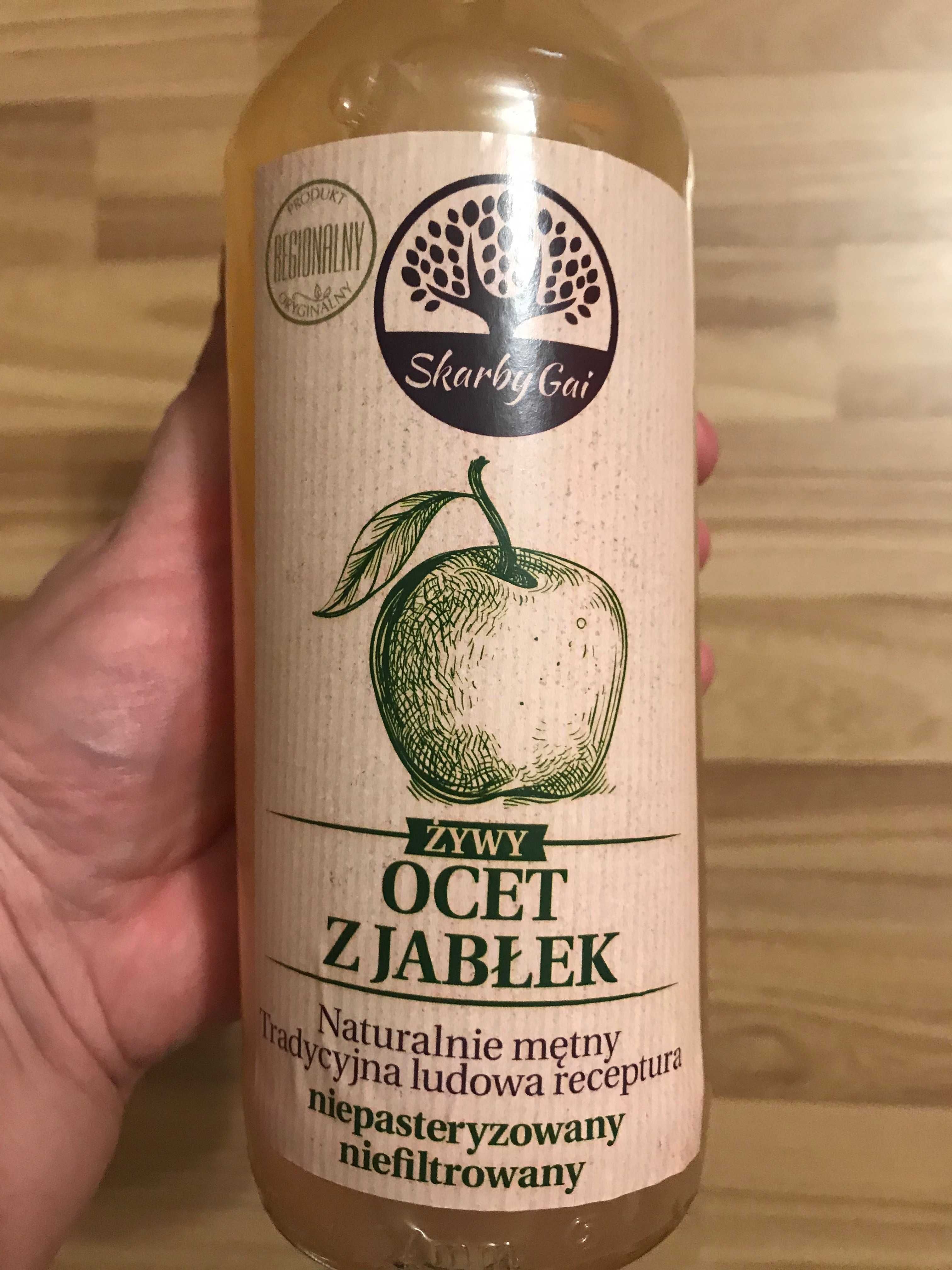 Żywy ocet z jabłek niepasteryzowany 0,5l Skarby Gai odchudzanie 500 ml