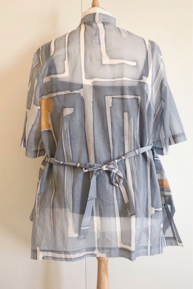 Kopertowa włoska bluzka bawełna plus size 50
