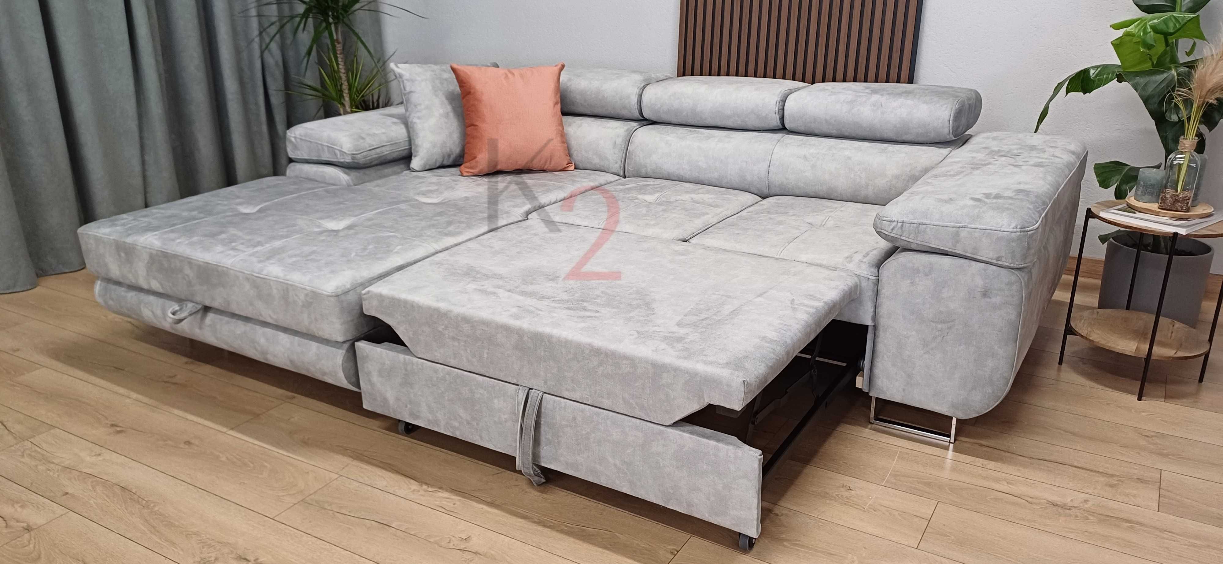 Narożnik ALEX MINI, rogówka, USB rozkładana kanapa sofa +GRATIS