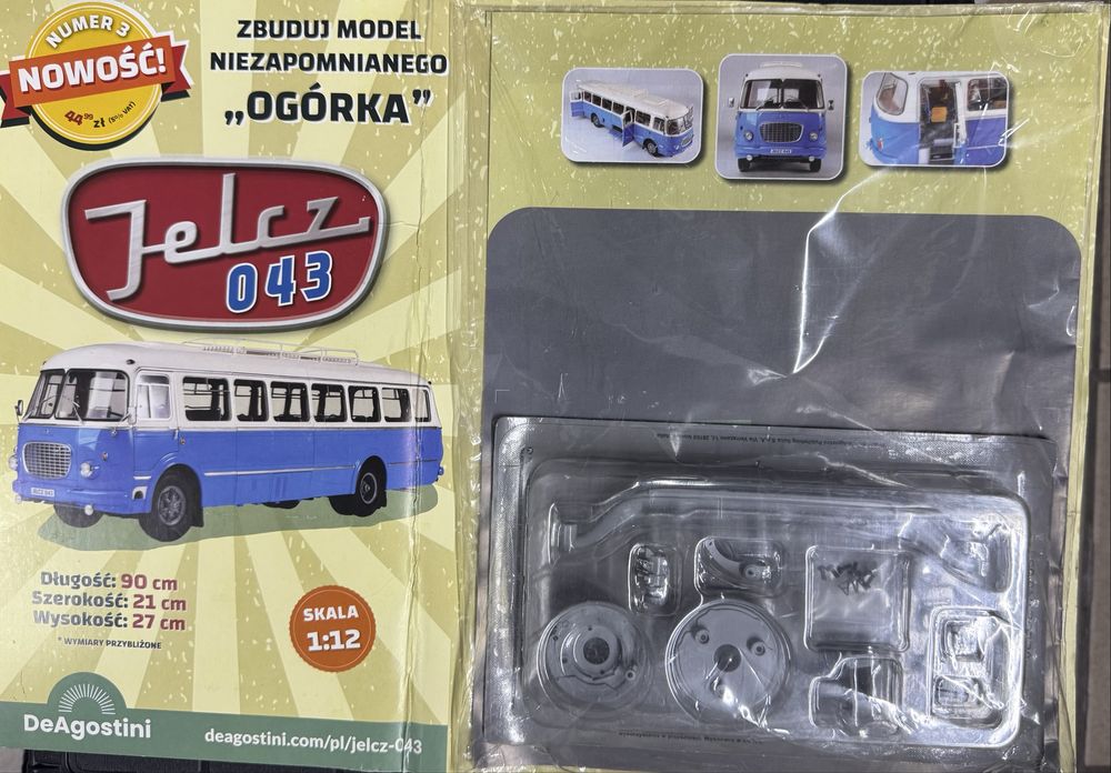 model autobusu Jelcz 043 "Ogórek" w skali 1:12. Numer 3