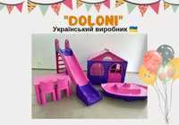 Дитячий будиночок «Doloni». Пісочниця-кораблик, гірка/горка, домик