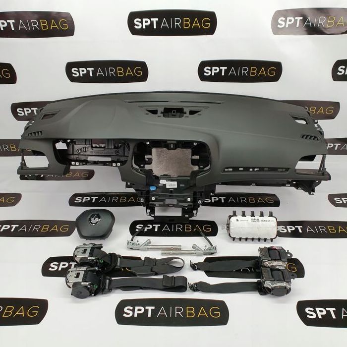 RENAULT MEGANE 4 IV DESKA ROZDZIELCZA KONSOLA KOKPIT PULPIT PODUSZKI AIRBAG AIR BAG PASY KIT SET
