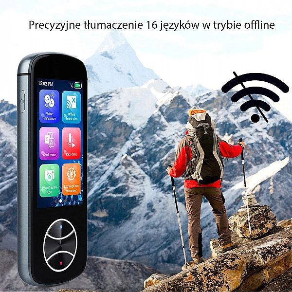 Wielofunkcyjny Elektroniczny Tłumacz Mowy Translator 137 Języków, Podr